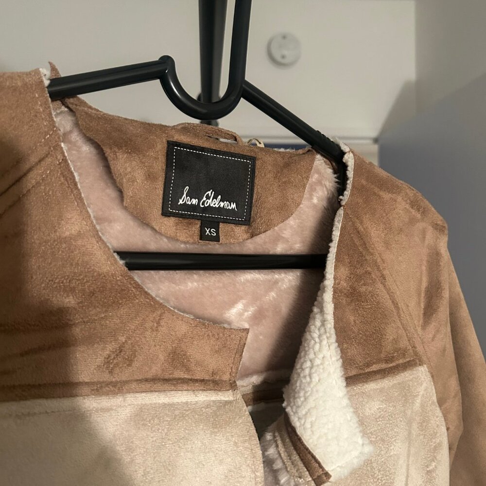 Sam Edelman Patchwork Aiden Color-Block Shearling… - image 5